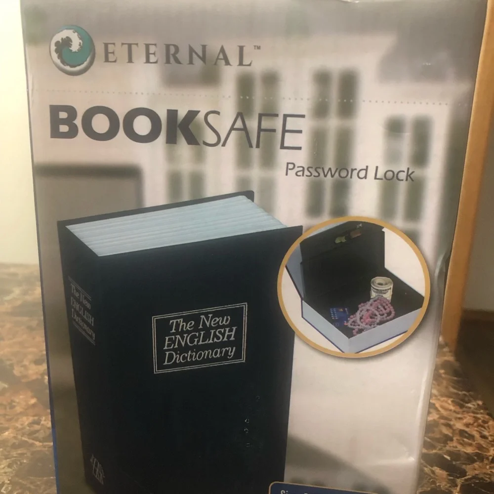 HomeSafe Eterna Blue Book Safe with Password Lock(New)